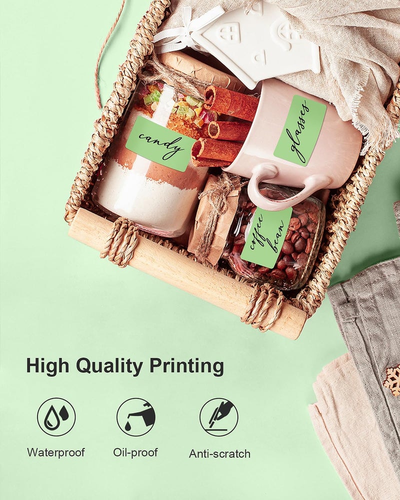 Nelko Genuine 2.25 x 1.25 Direct Thermal Labels, Green Thermal Printer Labels for Thank You Stickers, Self-Adhesive Address Shipping Thermal Label Stickers, 1 Roll,1000 Labels - Image 4
